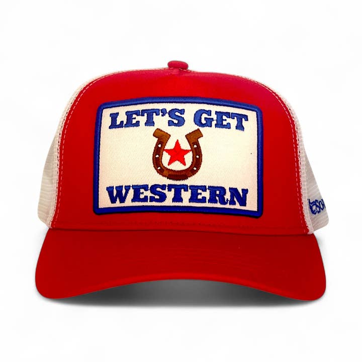Let's Get Western Trucker - Red for wholesale by SOULBYRD