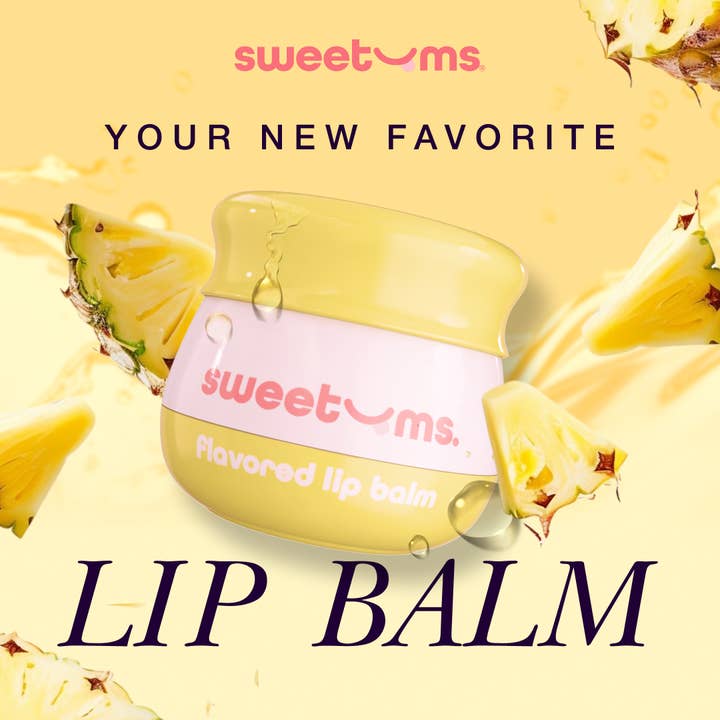 Sweetums - Wholesale Lip Balm - Pineapple Flavored Lip Gloss woman owned beauty self care4