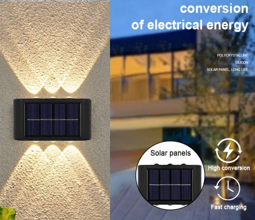 Infinite Basics - Wholesale Outdoor/Lawn Light - 4-Pack Solar Outdoor Wall LED Light3