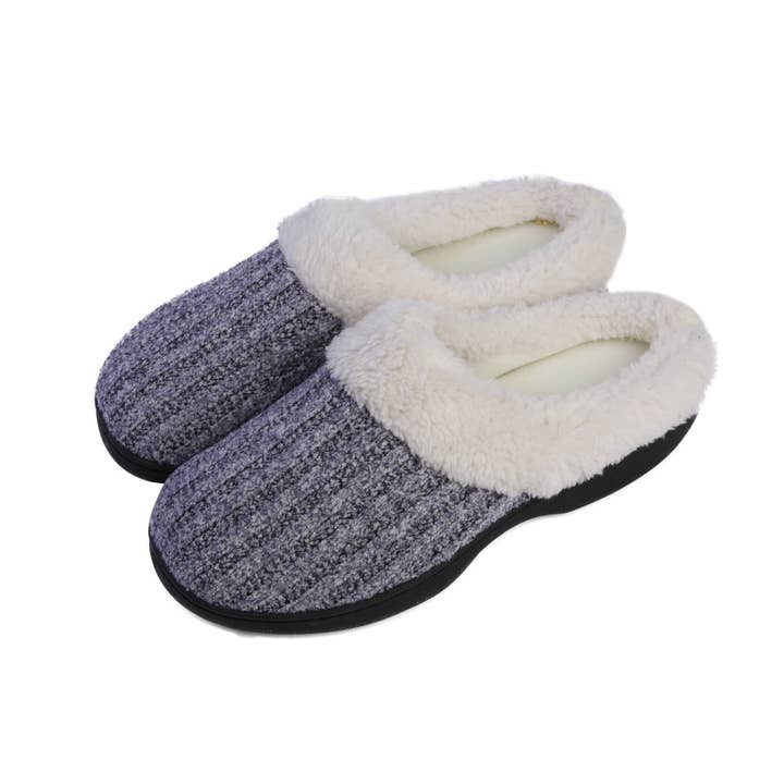 Roxoni – wholesale Tofflor - Dam – Dam Hus Tofflor Sticka Fleece Fodrad Mysig Clog