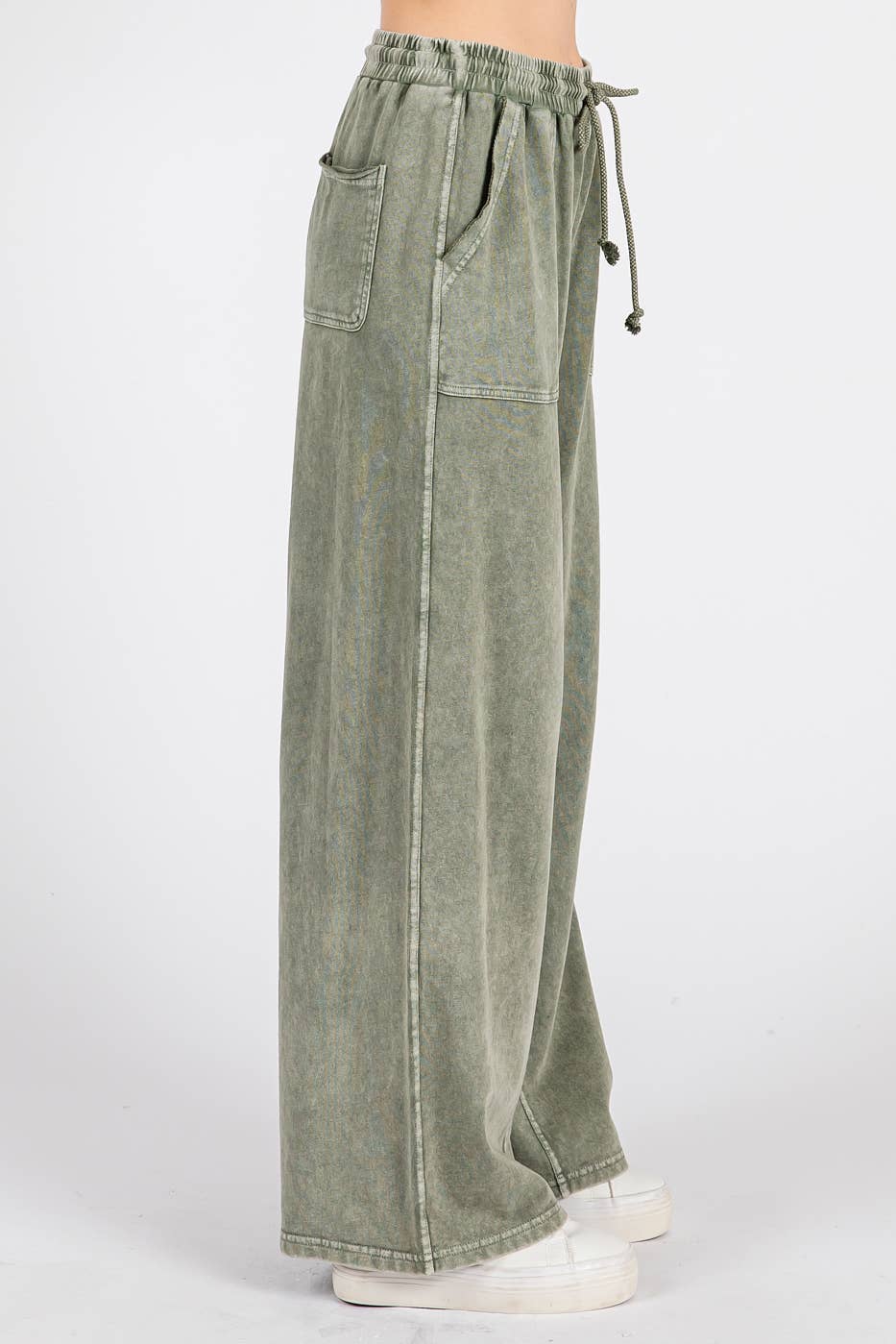 mittoshop - Wholesale Pants - Women's - MINERAL WASH FRENCH TERRY WIDE LEG PANTS18