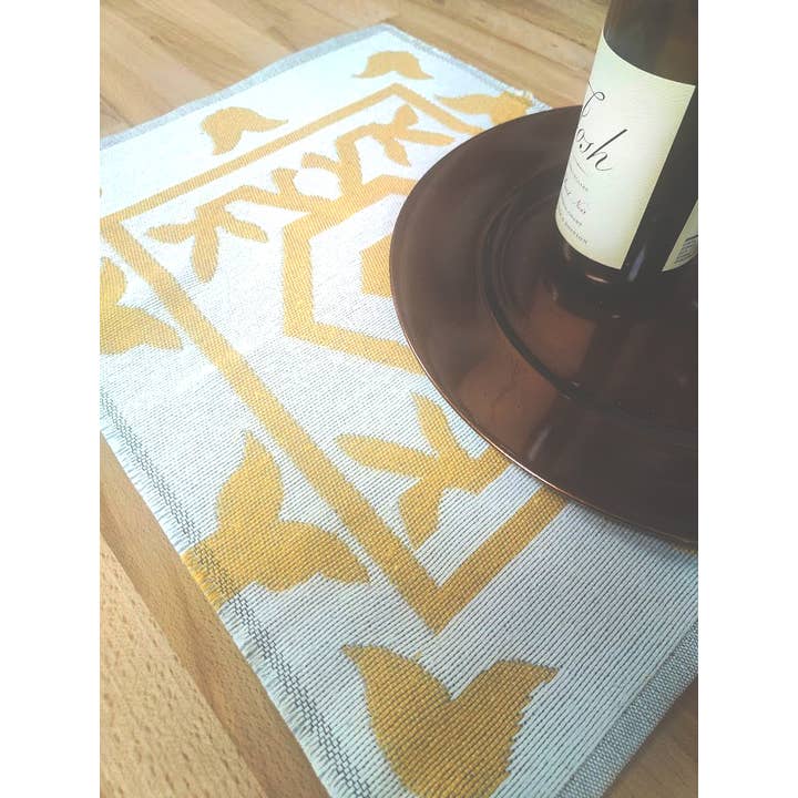Fennco Styles – wholesale Bordstablett – Abstrakt Geo Design vändbar vävd bordstablett
