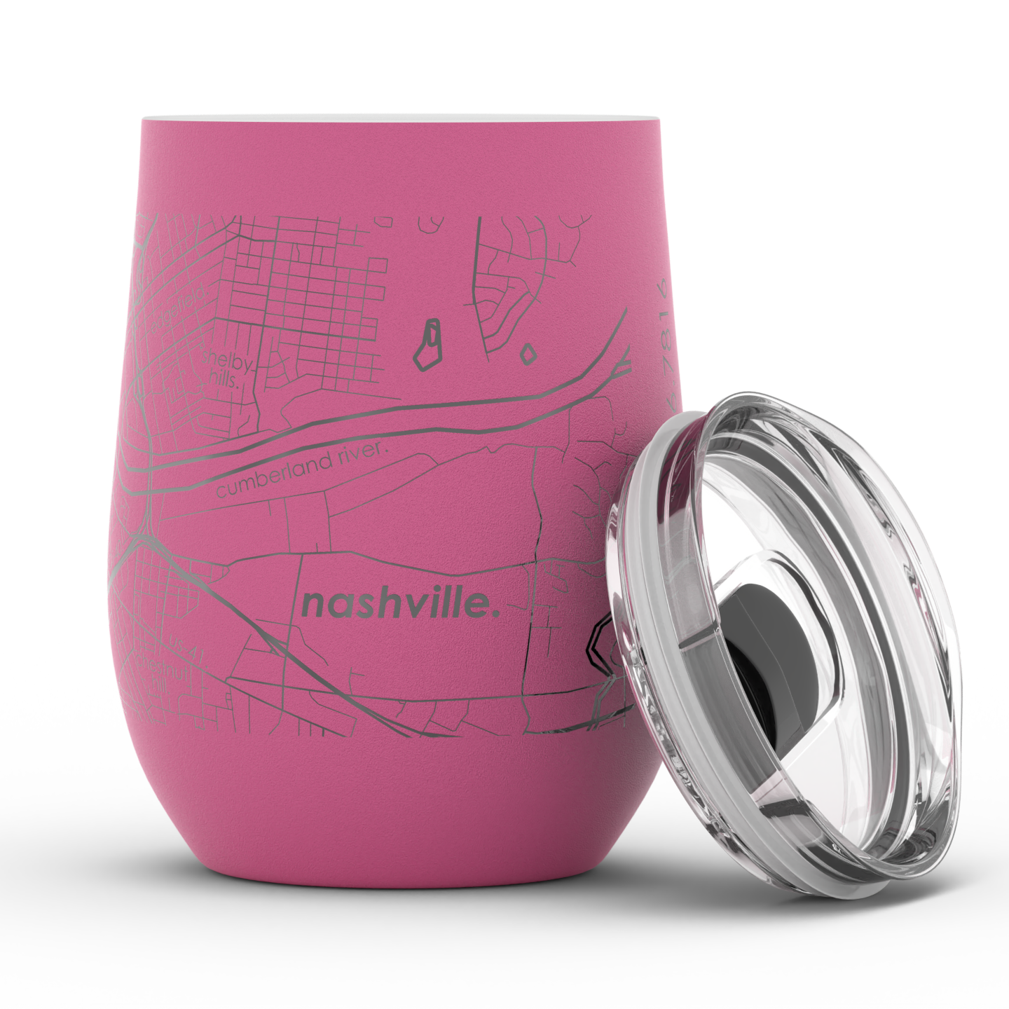 Well Told - Wholesale Insulated Mug/Tumbler - CUSTOM ETCHED - U.S. City / Town Map - Wine Tumbler - 12 oz6