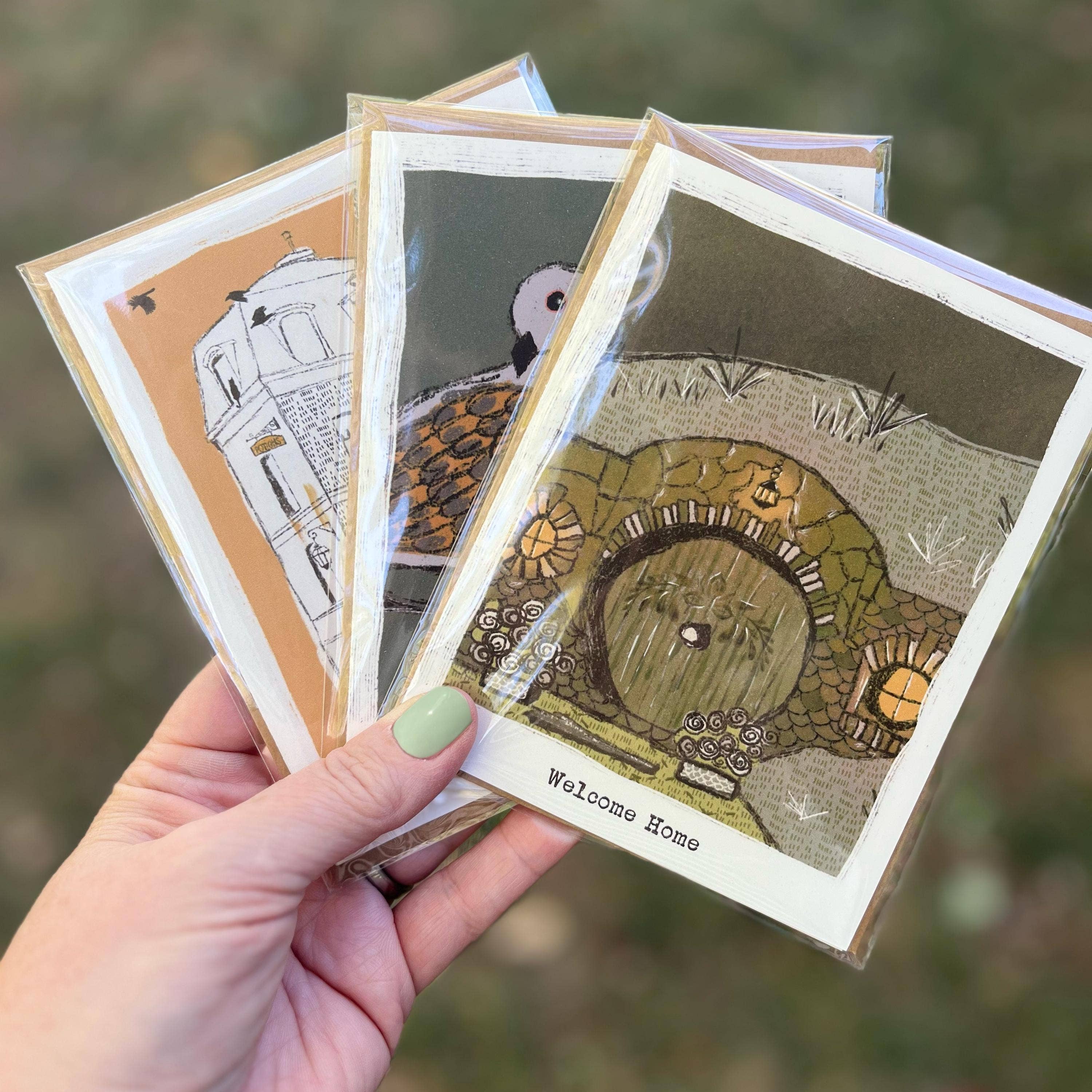 Yellow Birds Design - Wholesale Birthday Card - Piping Plover Hand-Illustrated Eco-Friendly Birthday Card4