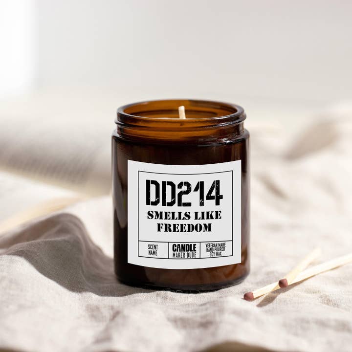 Candle Maker Dude - Wholesale Jar/Filled Candle - DD214 Military Retirement Candle Gift For Him, Veteran Men's Funny Candle Gift Ideas, Veteran Owned Business, Father's Day Gift Ideas