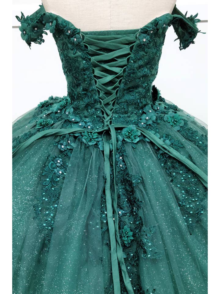 Chicas - Wholesale Gown - Women's - Off the Shoulder Quinceanera Dress With Flowers CHF306622