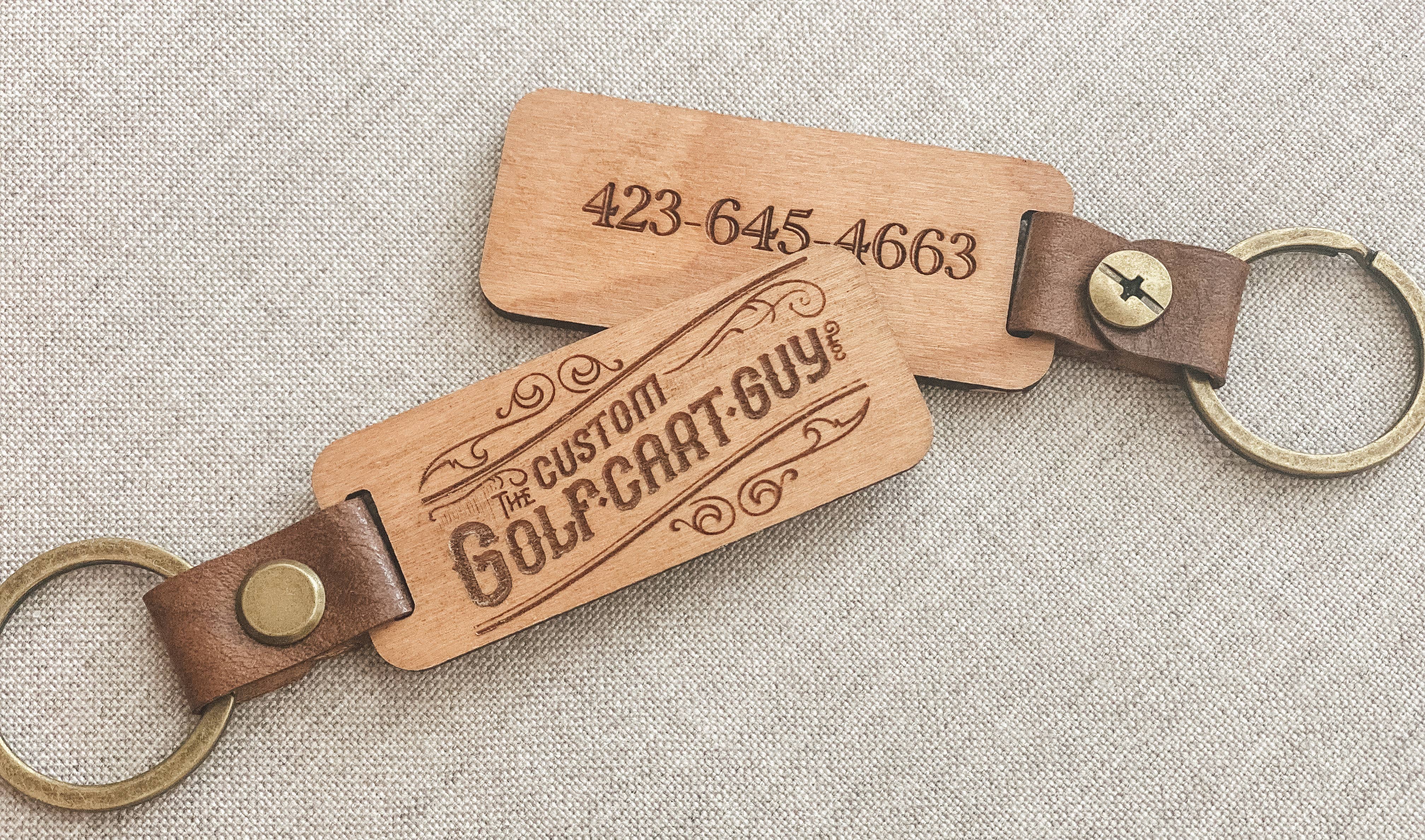 Theba Handmade - Wholesale Keychain - Unisex - Engraved Wood Logo Keychains2