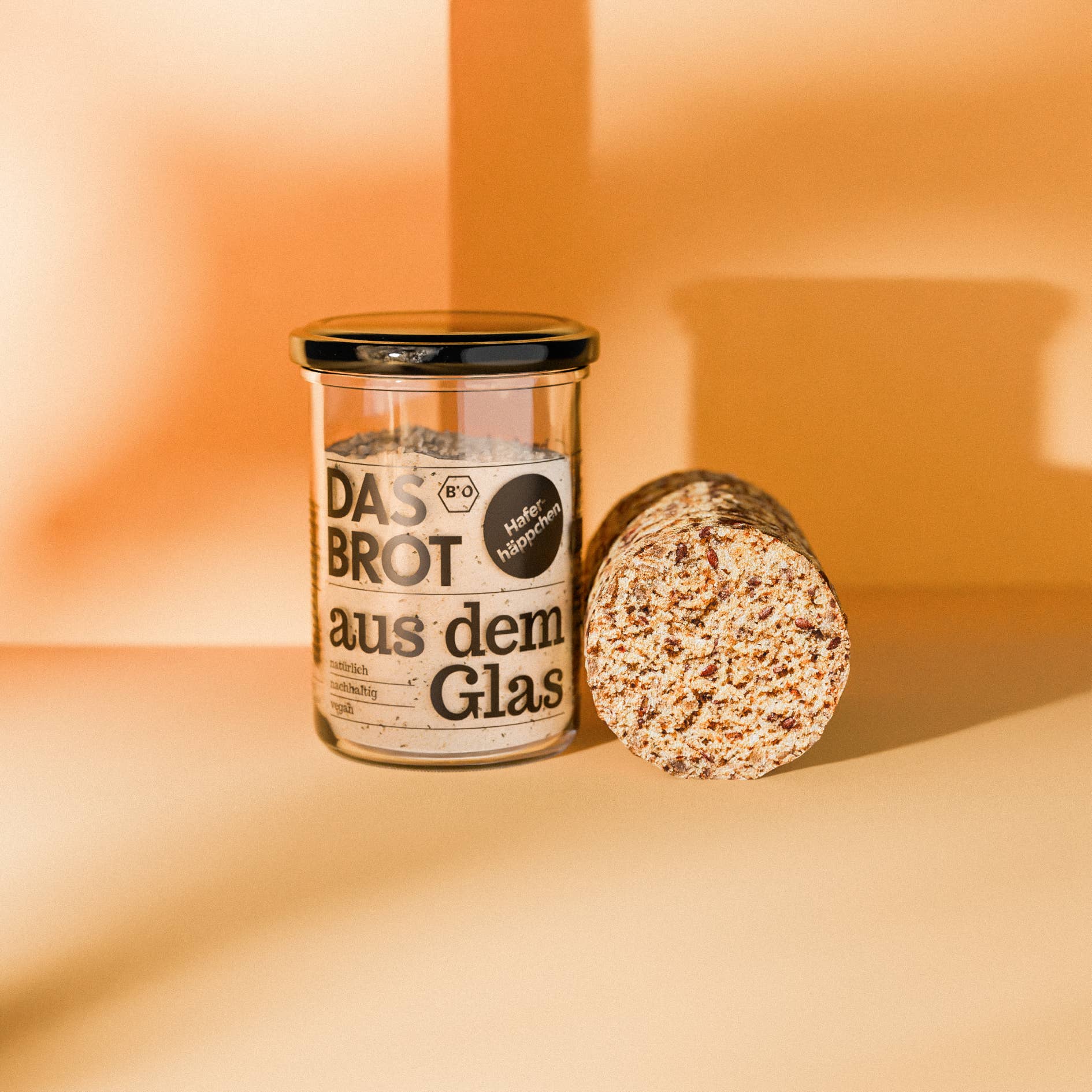 brotstoff – Großhandel Brotbackmischungen – Bio-Brotbackmischung im Glas "Haferhäppchen" 200 g