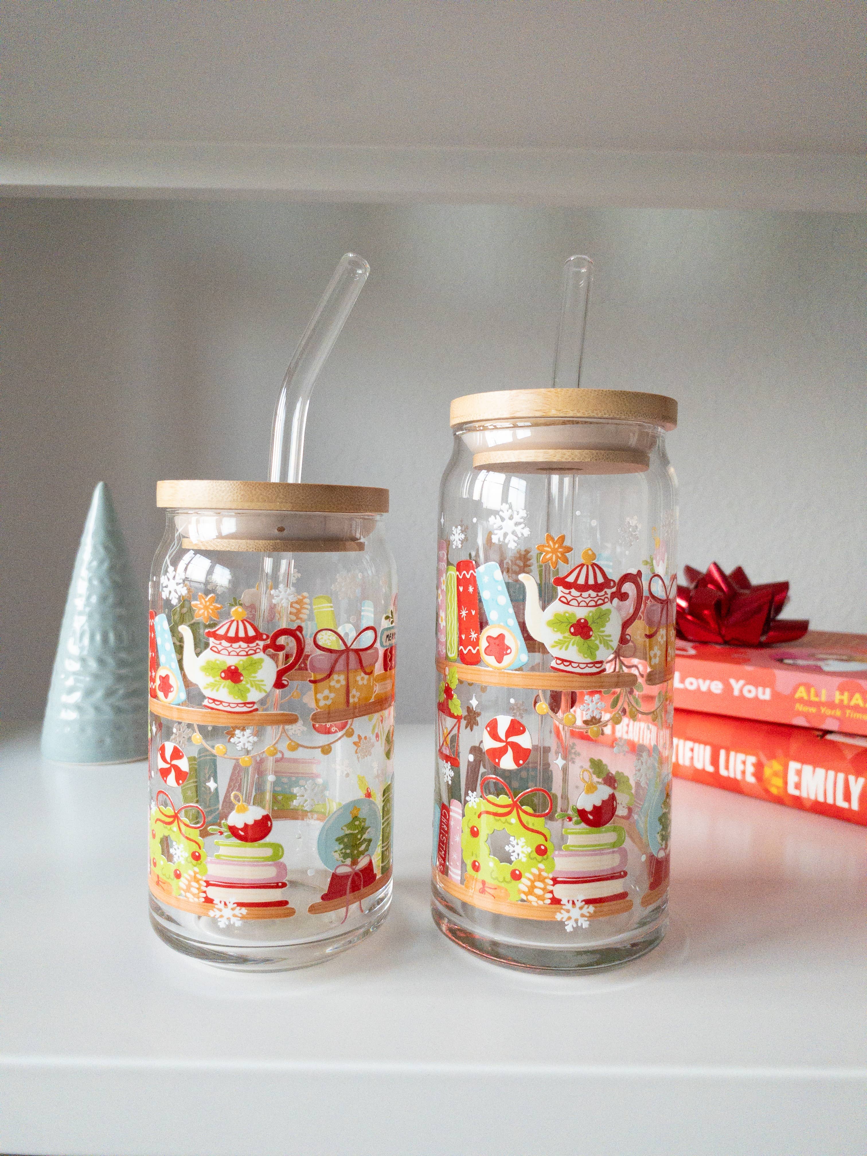 Be Bold Stay Bold – wholesale Drinking glass/cup – Bookish Holiday Glass Cup 1