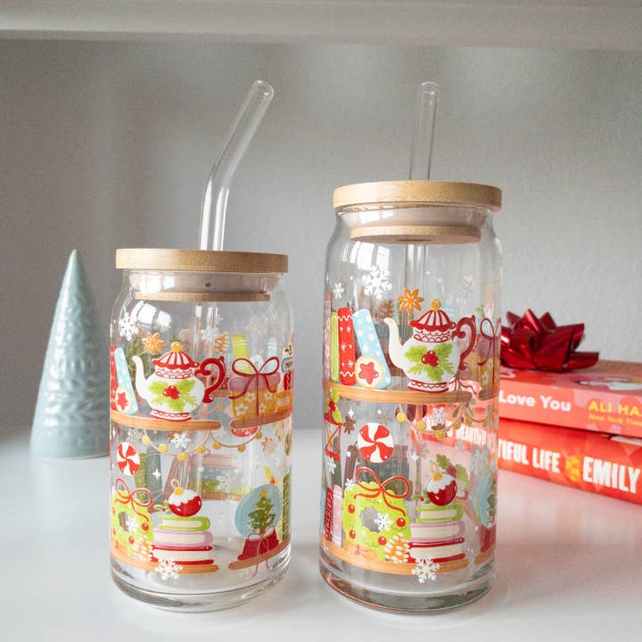 Be Bold Stay Bold – wholesale Drinking glass/cup – Bookish Holiday Glass Cup 1