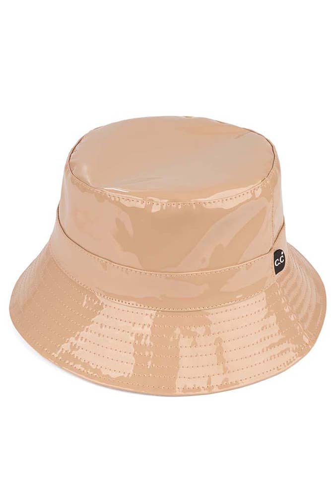 Hana - Vendita all'ingrosso Cappello da pescatore - Donna - Cappello a secchiello impermeabile lucido a tinta unita C.C11