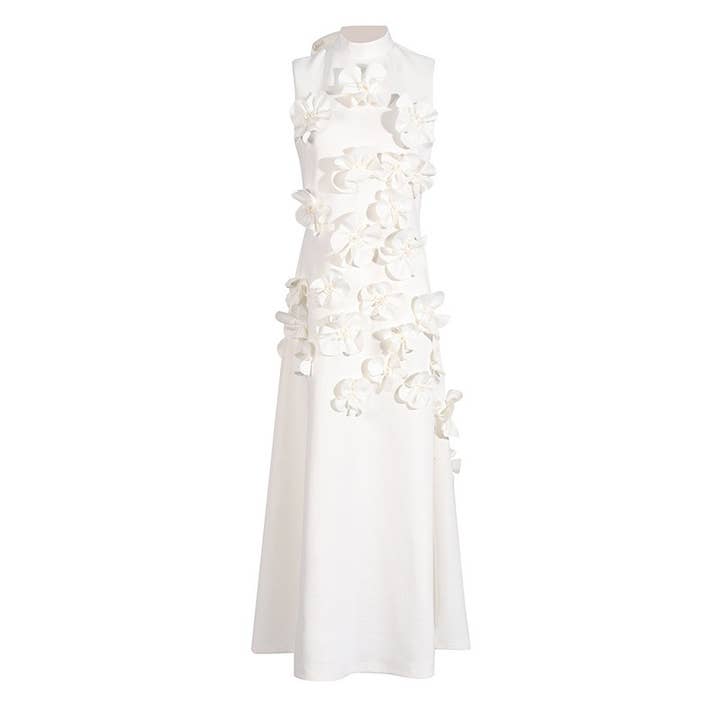Sanyao Fashion - Wholesale Dress - Women's - SY165 Handmade 3D Floral Dress - Autumn Elegance