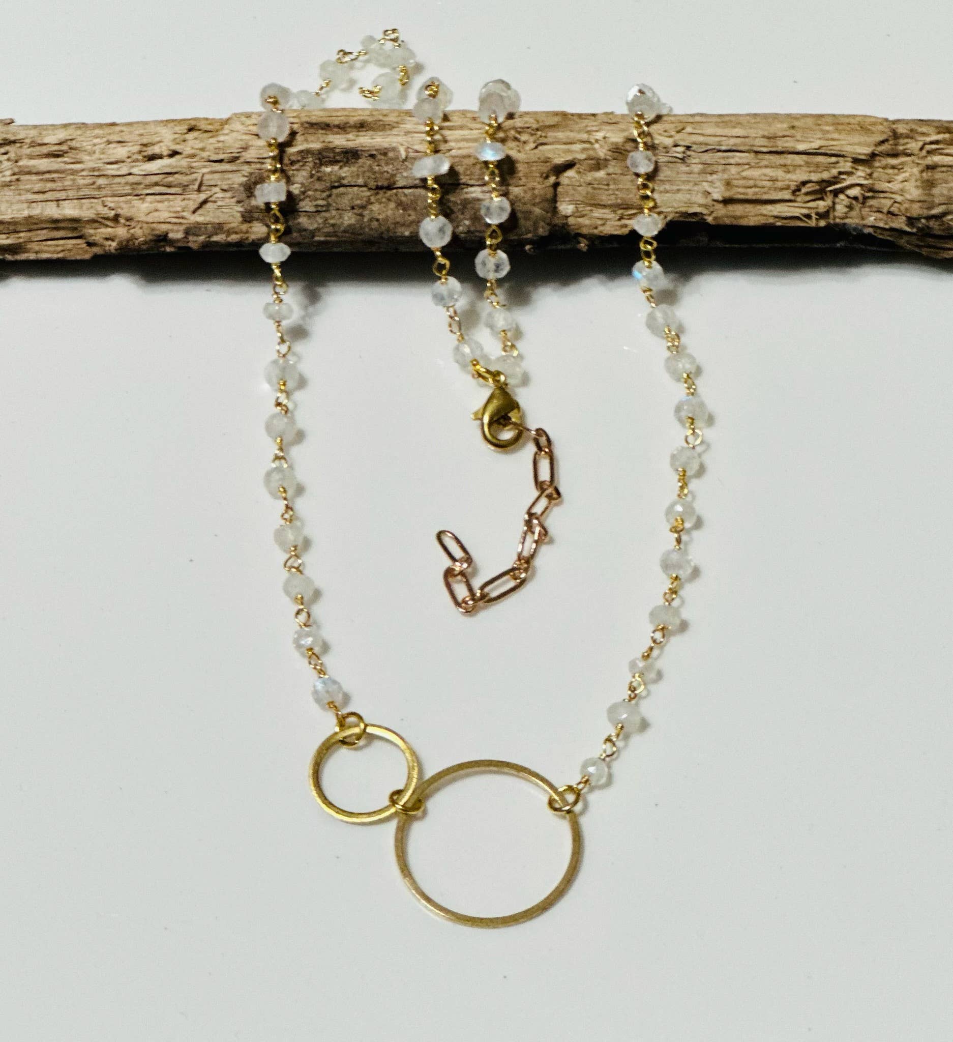 Santore Jewelry Company - Wholesale Pendant/Charm Necklace - Double Circle Necklace – Ballchain or Gemstone Chain4