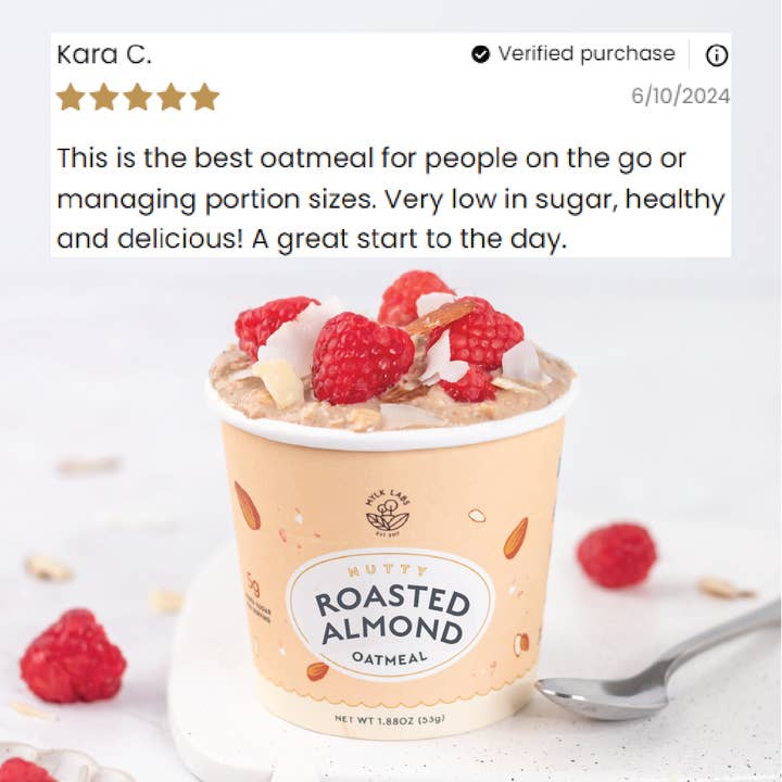 Mylk Labs - Wholesale Oats - Roasted Almond Oatmeal Cup4