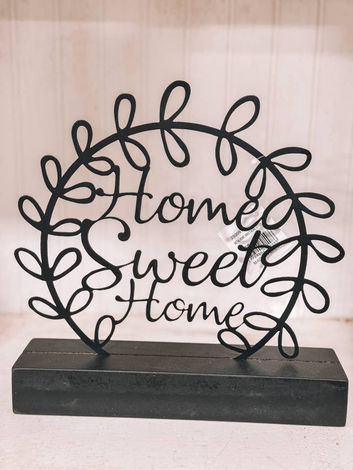 Home Sweet Home Shelf Sitter for wholesale by Refinery 86 Home Decor