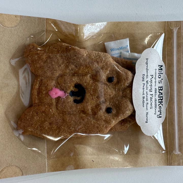 Bassett Hound Face Dog Treat - 2 Pack for wholesale by Milo's BARKery