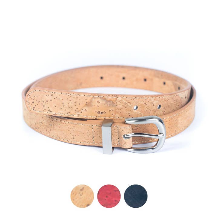 Meninas Bonitas Cork - Venta al por mayor Cinturón - Mujer - Cinturón de corcho de doble cara para mujer L-1006