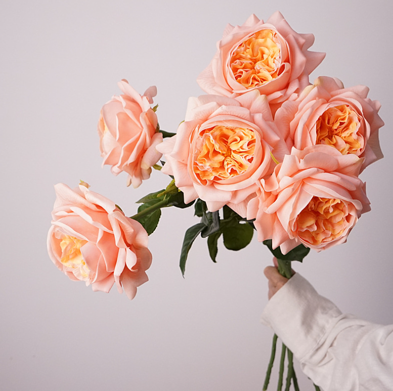 Sweet Home Deco - Wholesale Artificial Flowers - 26‘’T Real Touch Juliet Blooming Rose Spray, Spring Roses11