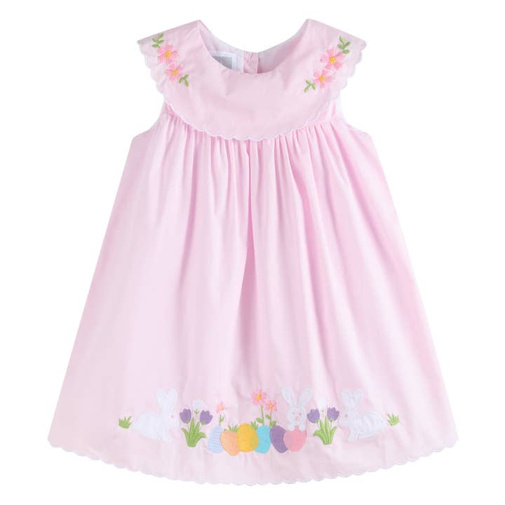 Pink Easter Applique Dress for wholesale by Lil Cactus