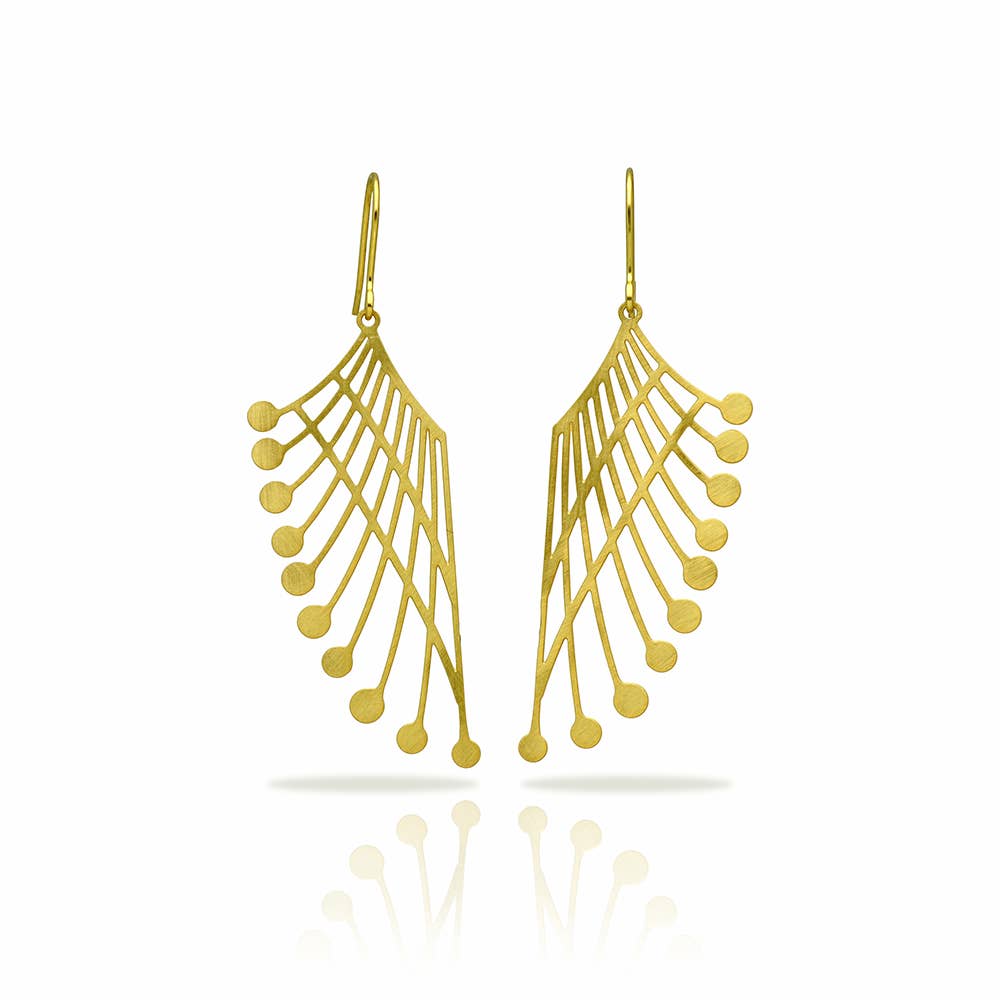 RAS - Vendita all'ingrosso Orecchini pendenti - Orecchino piccolo placcato oro collezione Nou Deco0