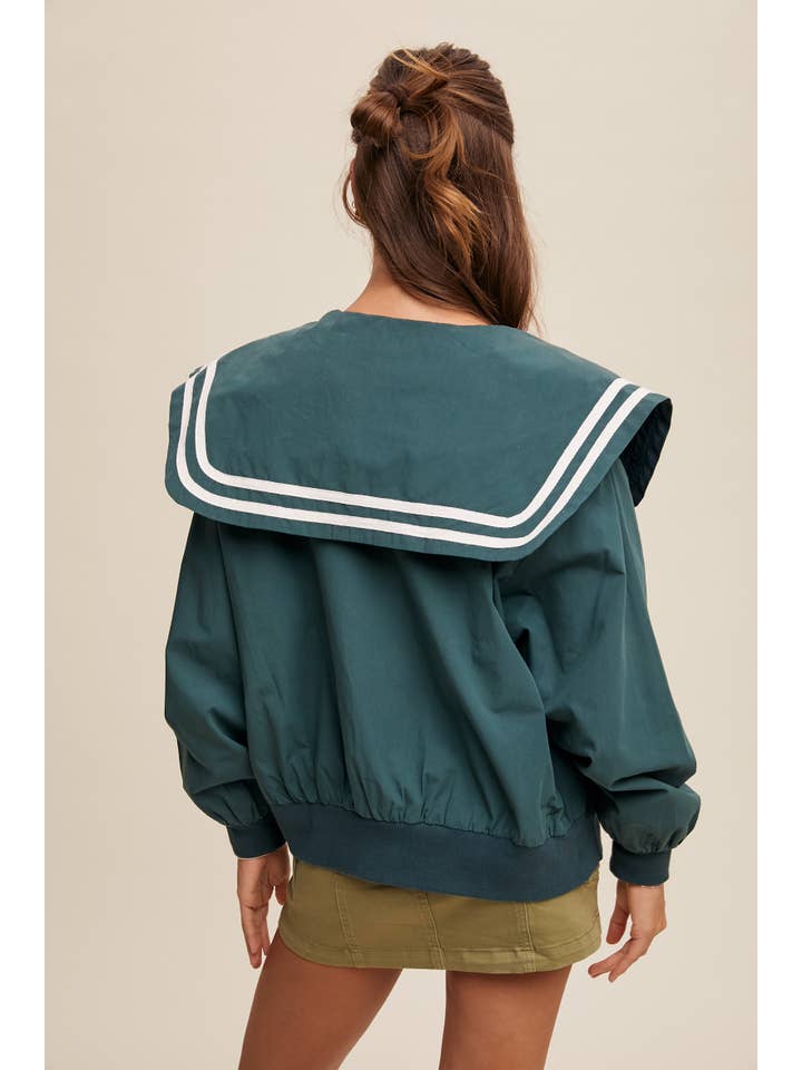 Listicle - Wholesale Jacket - Women's - Sailor Collar Button-Up Jacket LJ01886