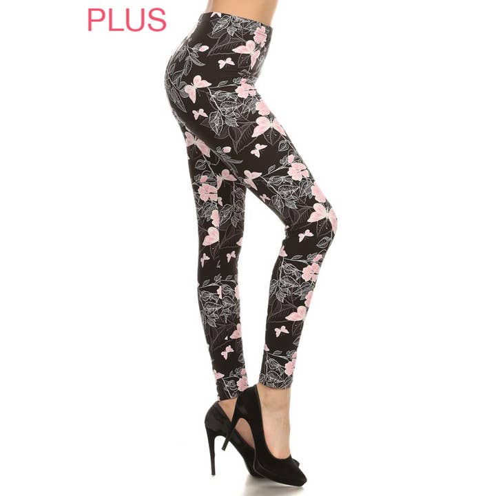 Leggings estampados de cintura alta de talla grande 3X5X para venta al por mayor de Leggings Depot