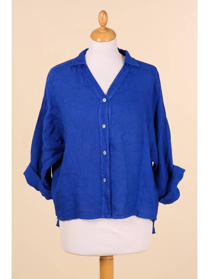 la maison des fibres naturelles - Wholesale Buttoned-down shirt β Women's - linen shirt 62098423
