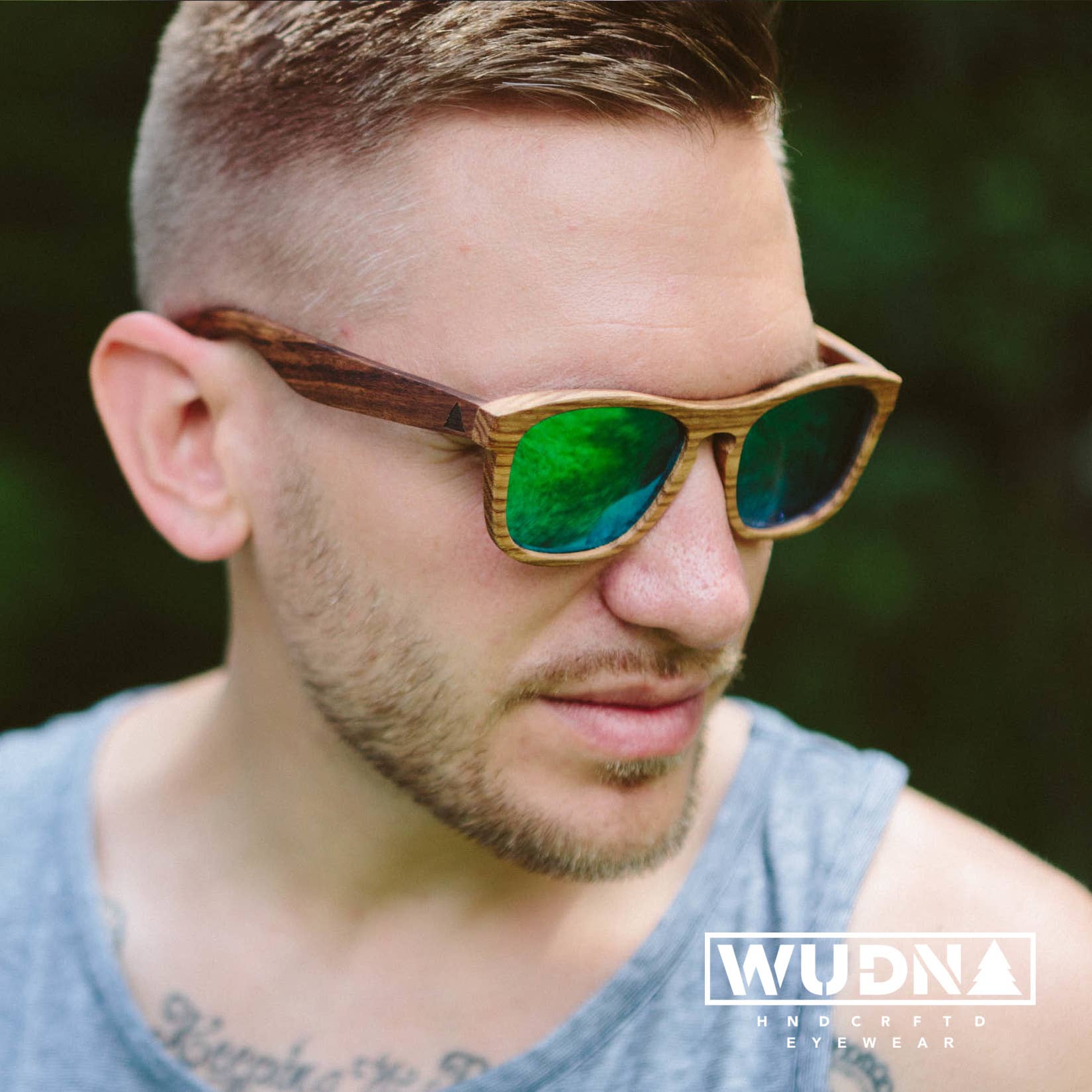 WUDN Handcrafted - Wholesale Sunglasses - Unisex - Real Zebra All Wood Jacks Sunglasses by WUDN12