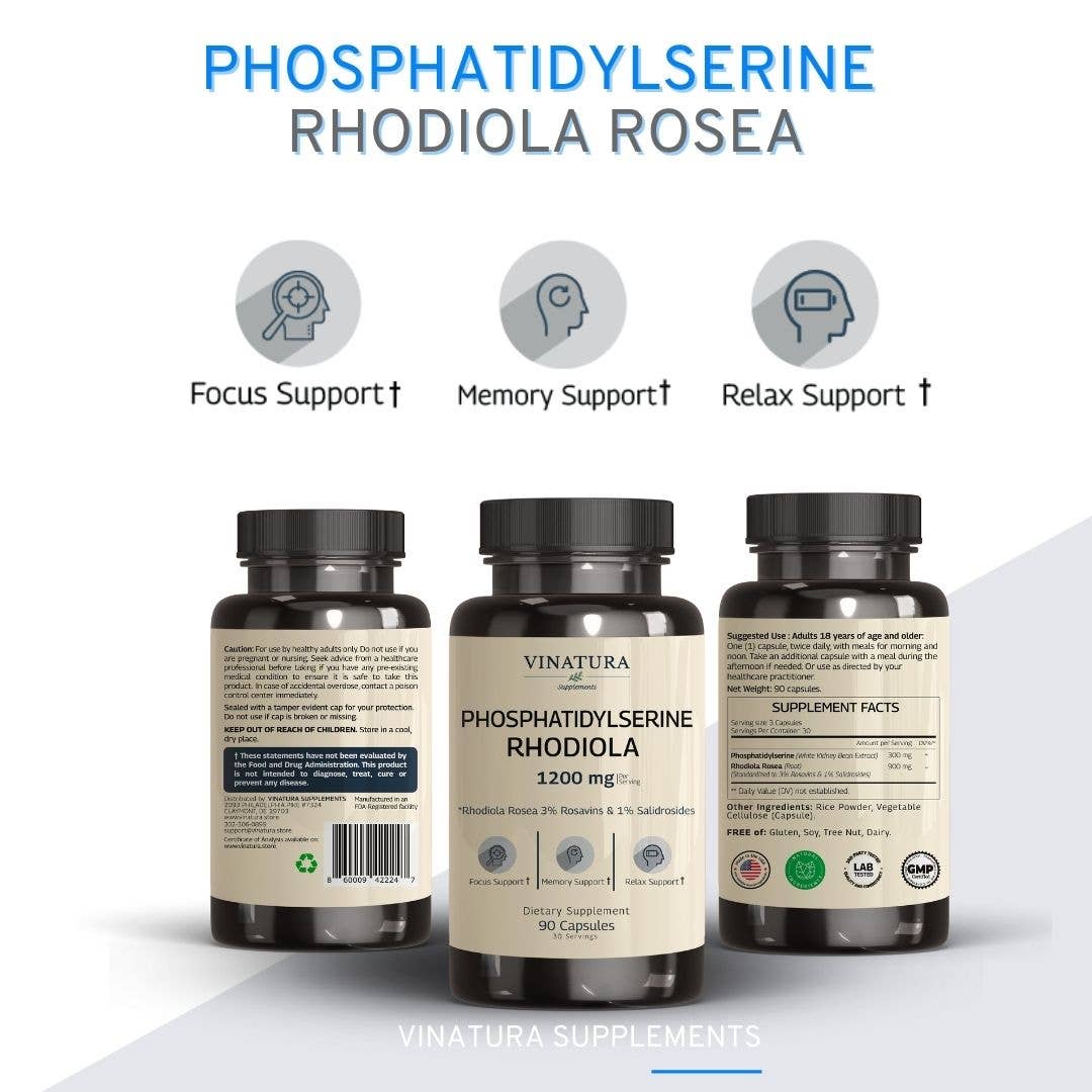 VINATURA SUPPLEMENTS - Wholesale Oral Supplement/Vitamin - PhosphatidylSerine Rhodiola Rosea2
