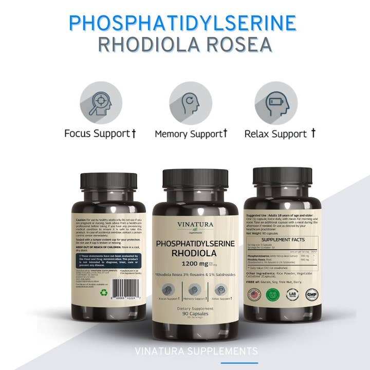 VINATURA SUPPLEMENTS - Wholesale Oral Supplement/Vitamin - PhosphatidylSerine Rhodiola Rosea2