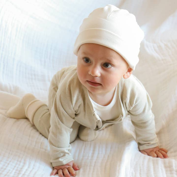 White Brown Undyed Organic Cotton Muslin Wrap - 2 Pack for wholesale on Faire