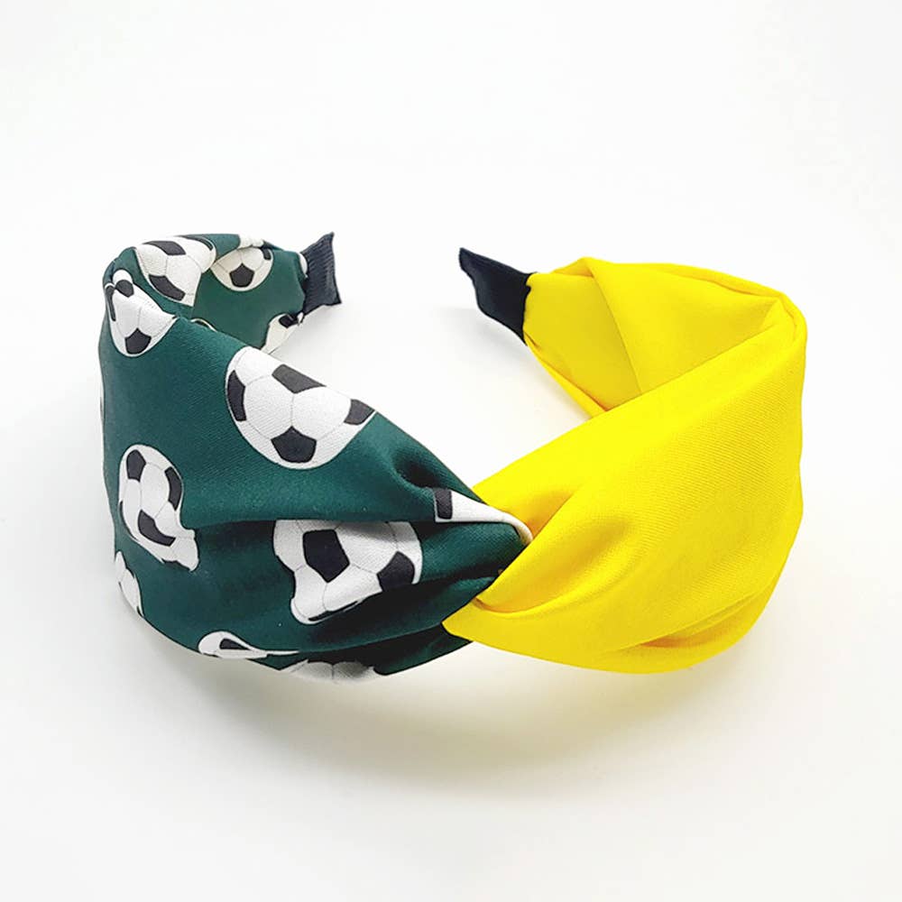 Sensibling Corp. - Wholesale Fashion Headband - Women's - Game Day Soccer Patterned Twisted Headband7