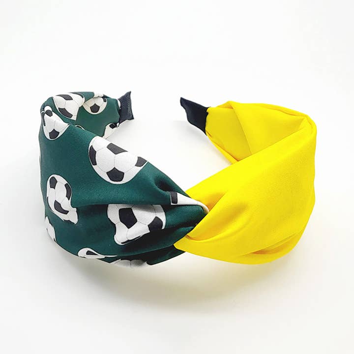 Sensibling Corp. - Wholesale Fashion Headband - Women's - Game Day Soccer Patterned Twisted Headband7