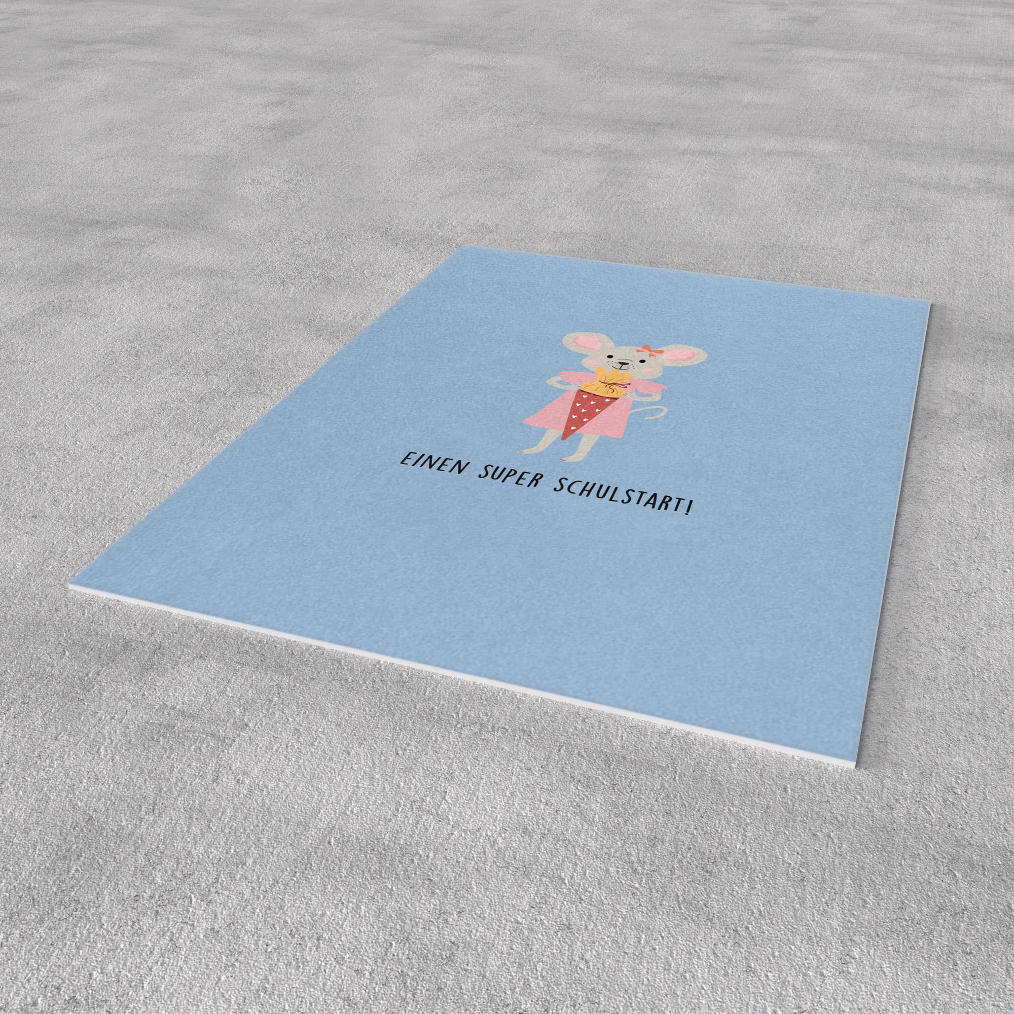 Naturbedacht - Wholesale Postcard - Postcard - School Enrollment - Mouse with School Bag - No. 922