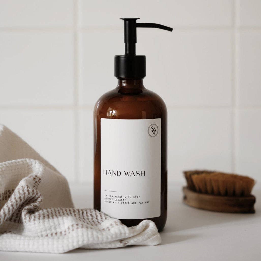 So At Nature – wholesale Soap dispenser – Luxury Amber Glass Pump Bottle 500ml (Lux) - So At Nature1