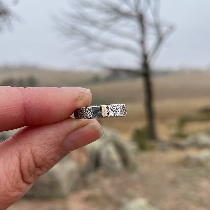 Guldstang retikuleret ring for engroshandel hos Rustic Souls