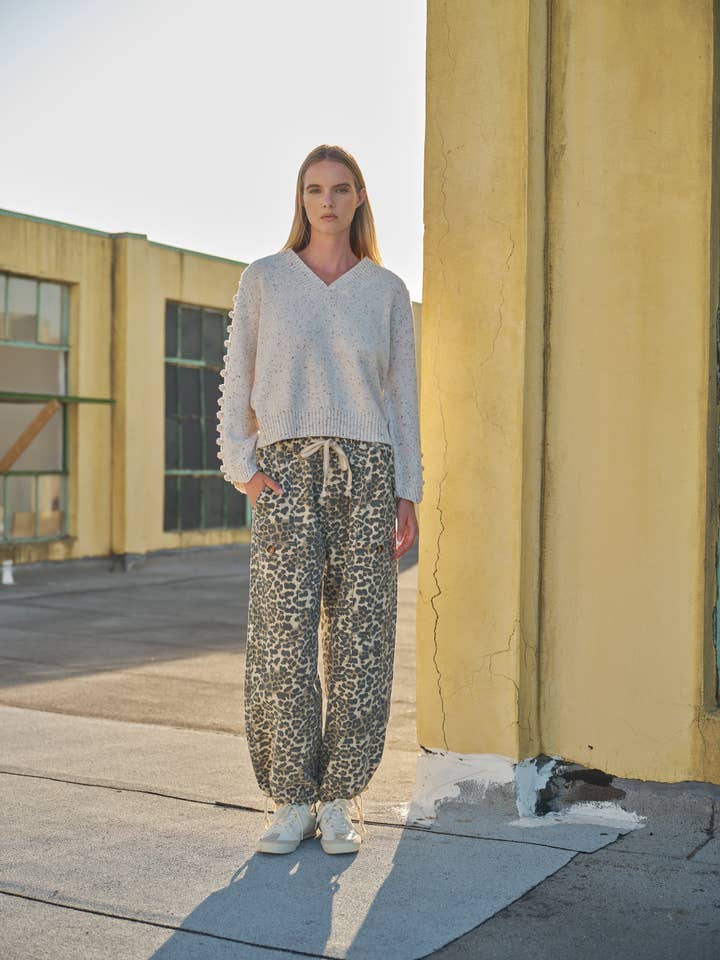 MAP2675-LEOPARD LEOPARD PRINT RELAXED FIT PULL-ON PANTS for wholesale on Faire
