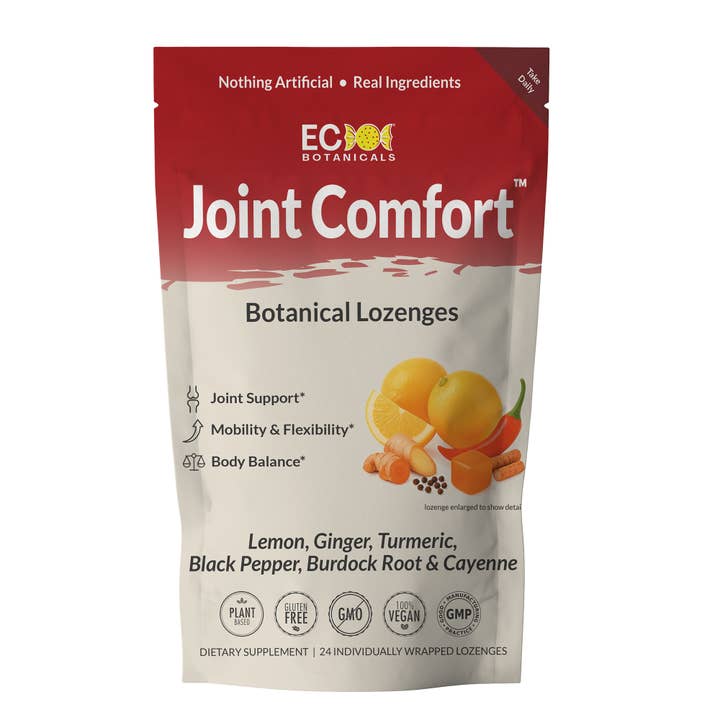 Joint Comfort Plant Powered Lozenges™ with Turmeric, Ginger for wholesale by Essential Candy