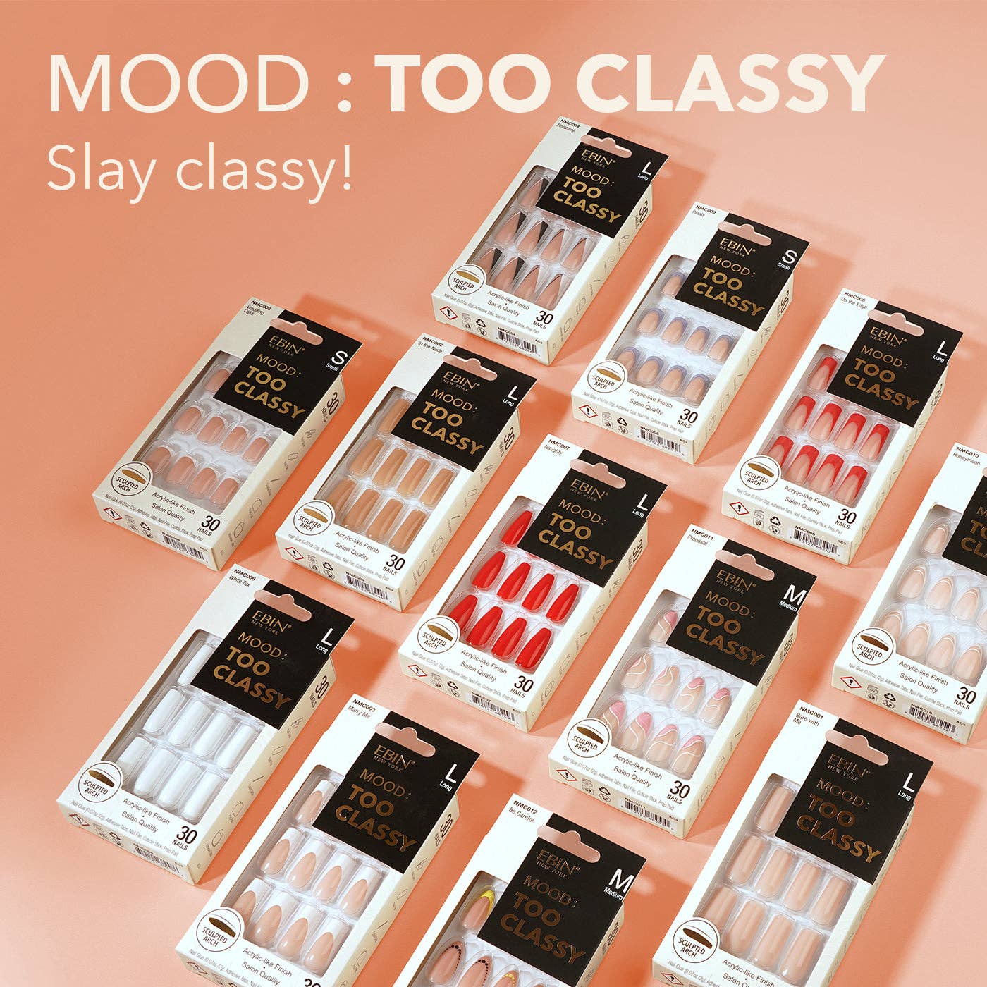 EBIN NEW YORK - Wholesale Press-On/Fake Nails - Mood: Too Classy Nails25