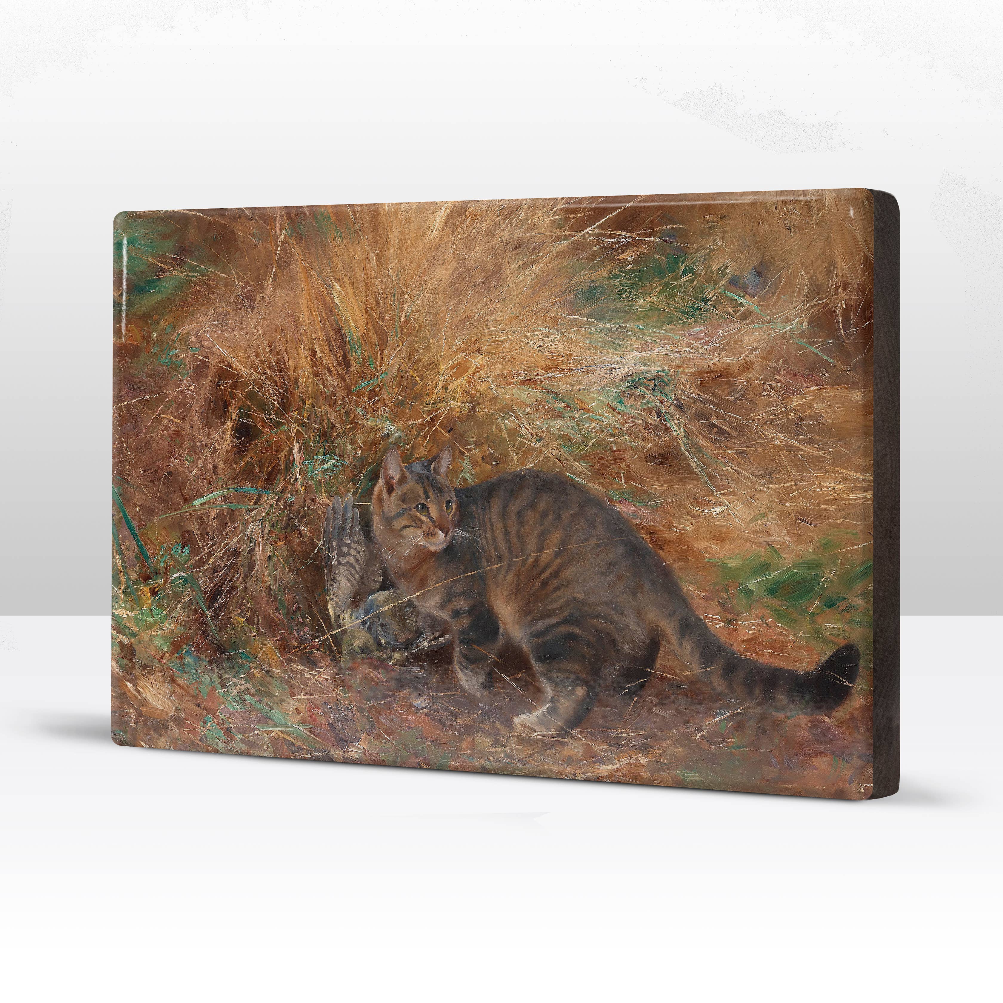 Laqueprint - Wholesale Art Print - Laqueprint, Cat with Prey - Bruno Liljefors2