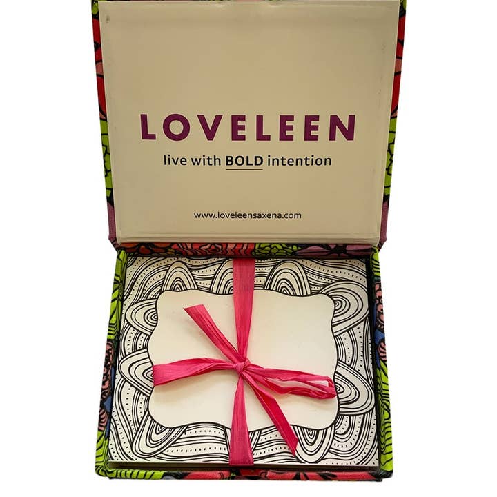 LOVELEEN®️ - Wholesale Stationery/Notecard Set - 'Bloom Boldly' Note Card Box (w/ 100 coloring note cards)1