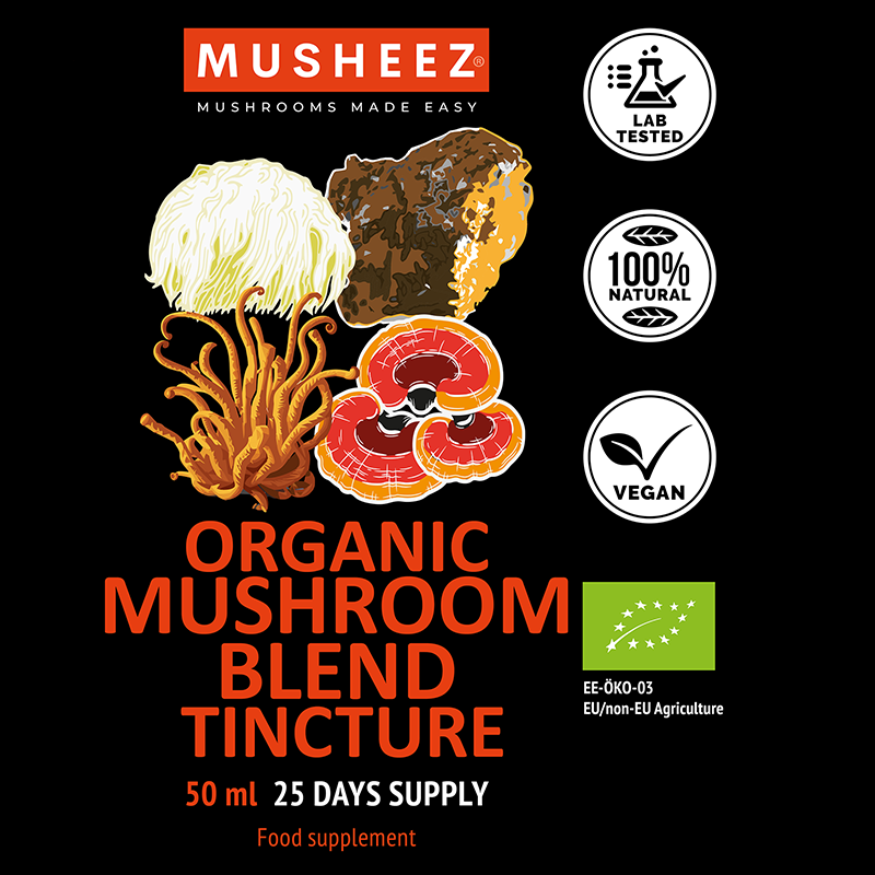 MUSHEEZ - Wholesale Tincture - Organic Mushroom Blend Tincture (50ml) 2