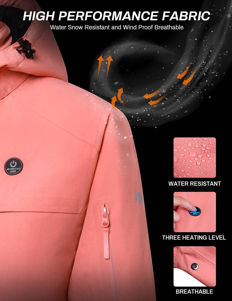 Antarctica Outdoors - Wholesale Jacket - Women's - ANTARCTICA GEAR Heated Jacket, Ski Jacket Coat For Women Winter Coat29
