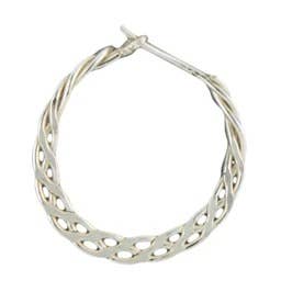 Braided 16mm Hoop Earring for wholesale by Mark Steel Jewelry