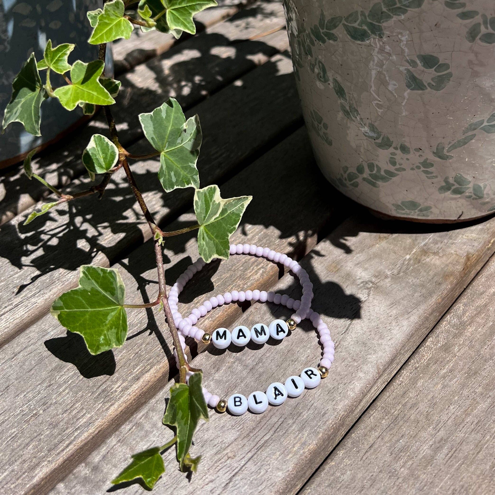 Names For Good - Wholesale Beaded Bracelet - Mommy & Me Pastel Set8