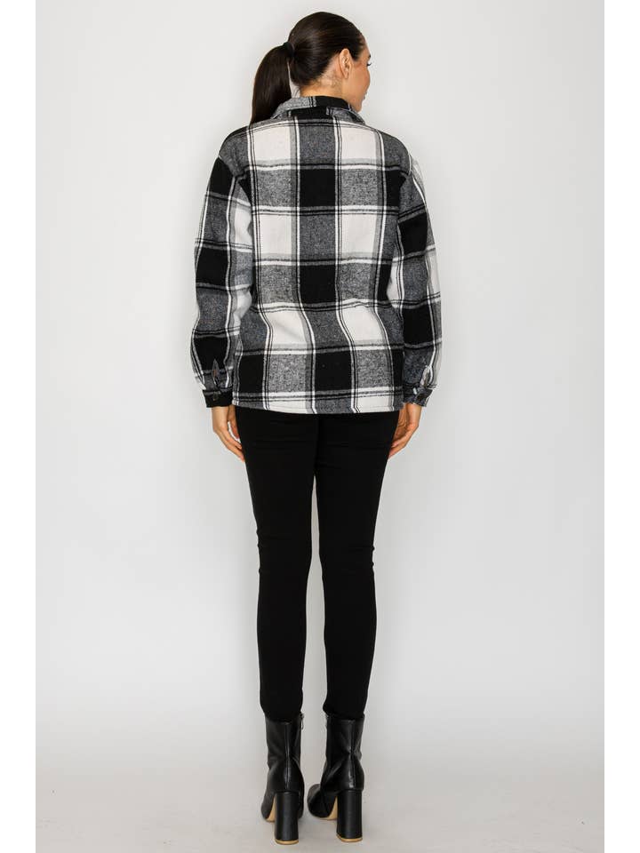 PATRONCITO USA INTERNATIONAL, INC - Wholesale Shirt Jacket/Shacket - Women's - Women Plaid Long Button Shirts Jackets (Shakets) LJ550-202546