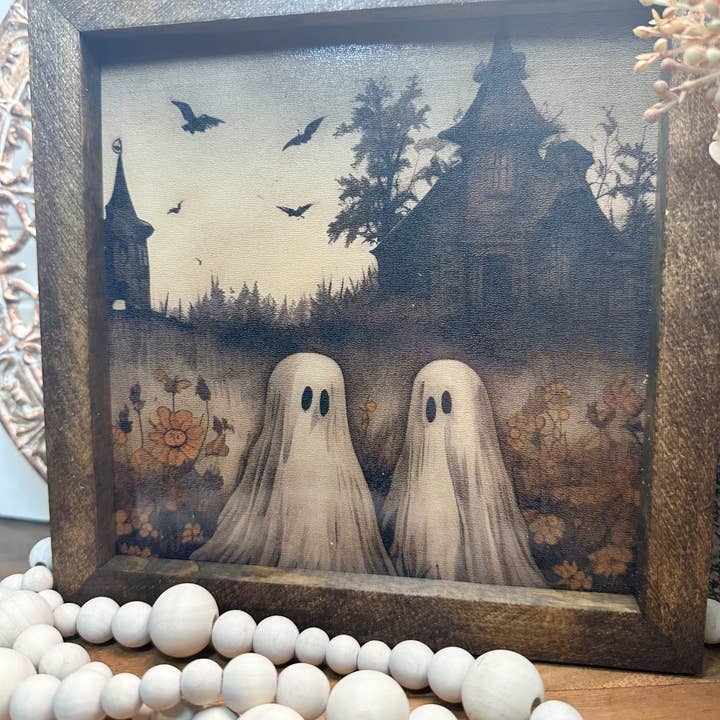 The Broken Board - Wholesale Art Print - Ghost buddies, framed art print, Haunted house3