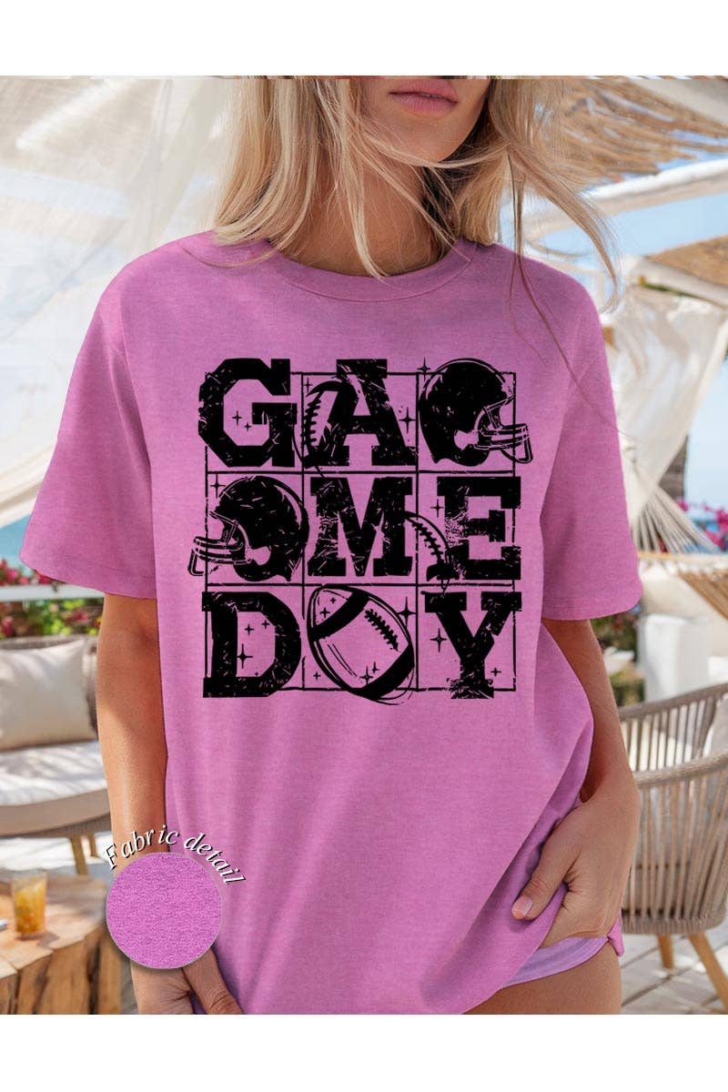 COLORBEAR - Wholesale T-Shirt (Graphic) - Women's - Distressed Game Day Graphic Heavy Cotton Tee5