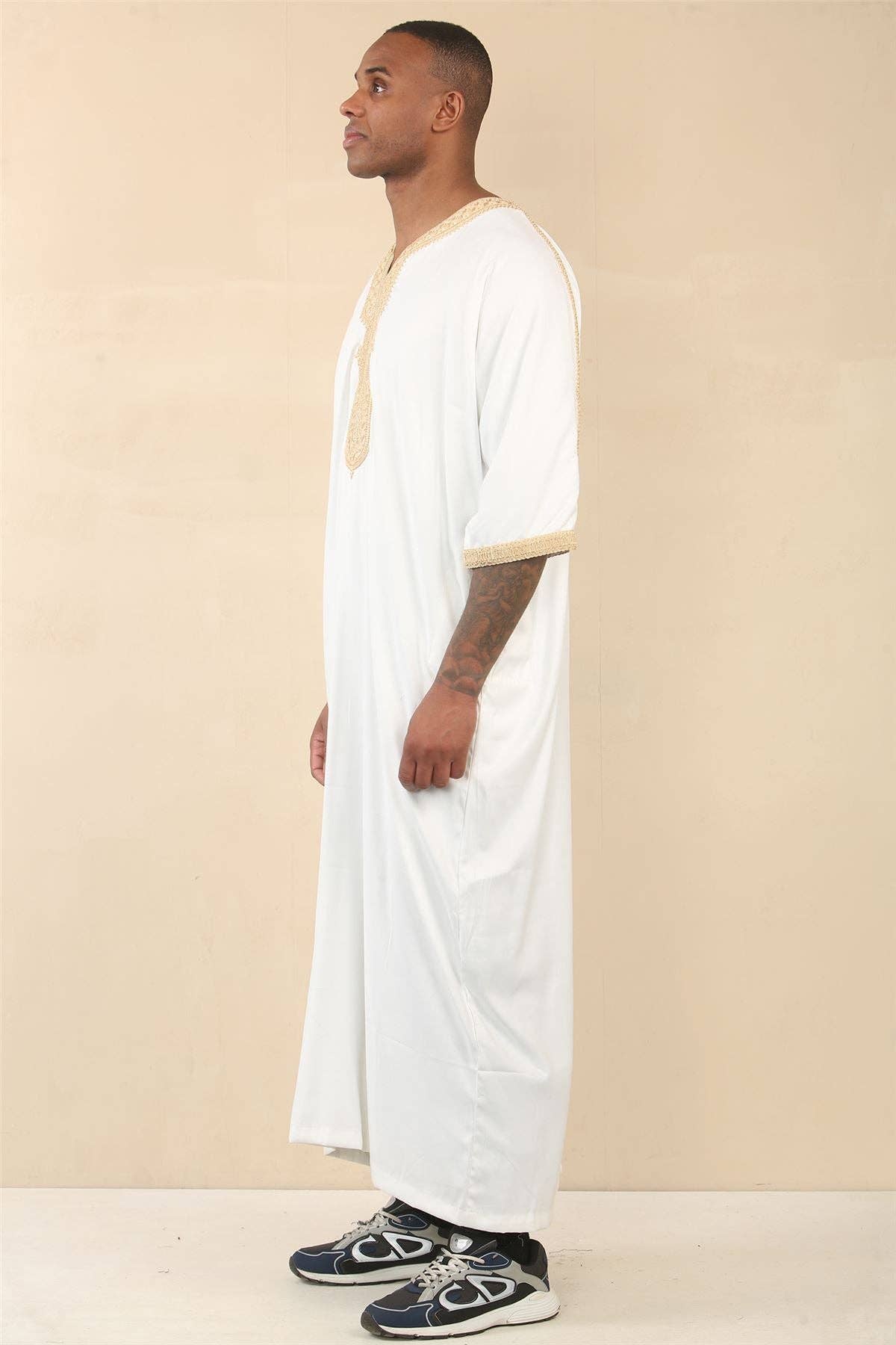 Infinity Leather (Upperclass Fashions Ltd) - Vendita all'ingrosso Vestaglia - Uomo - Djellaba Gandoura Eid Roba Jubba Thobe da uomo marocchino8