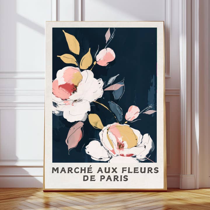 Marche' Aux Fleurs Botanisk Marknad Konstaffisch för wholesale av Kumo Art Prints